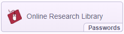 Image of the Online Research Library button on the student portal 